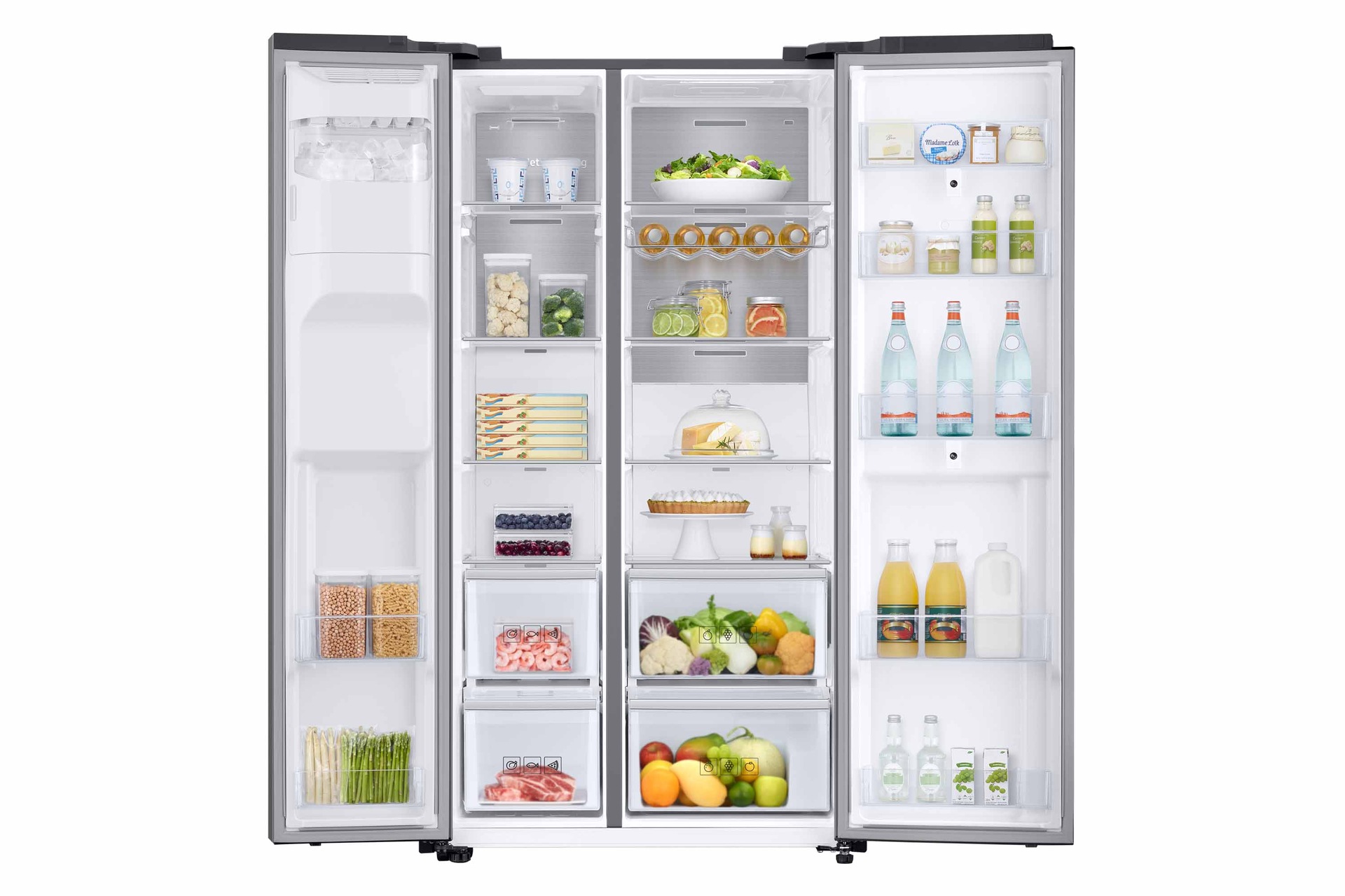 Front open with food silver