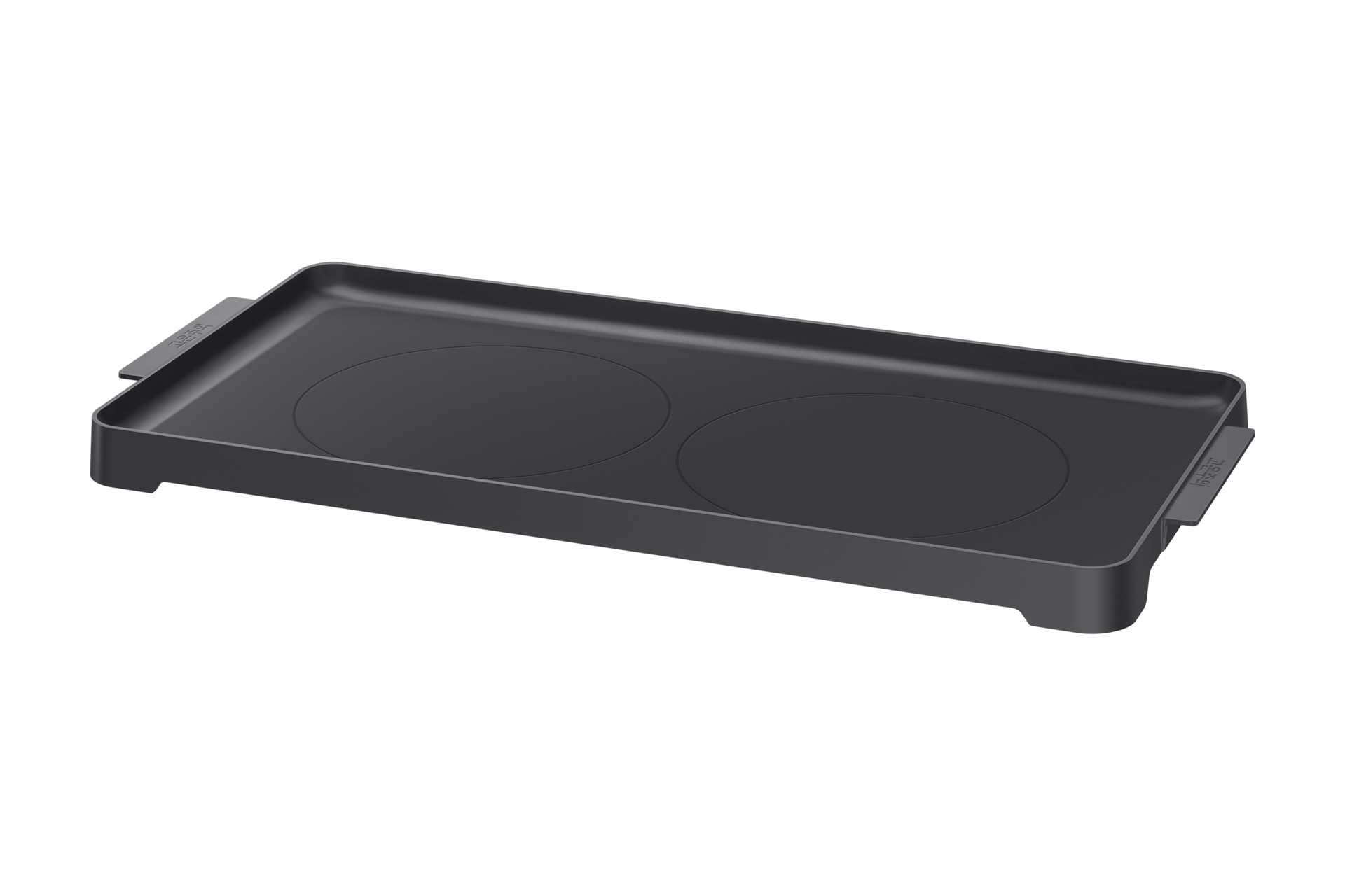 더 플레이트 인덕션 2구 전용용기 블랙 용기 뚜껑 없음 정면 위 30도 오른쪽 30도