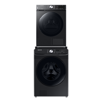 9kg/10kg 건조기 상단 설치 키트 블랙캐비어 세탁기+건조기 정면