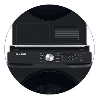 9kg/10kg 건조기 상단 설치 키트 블랙캐비어 정면