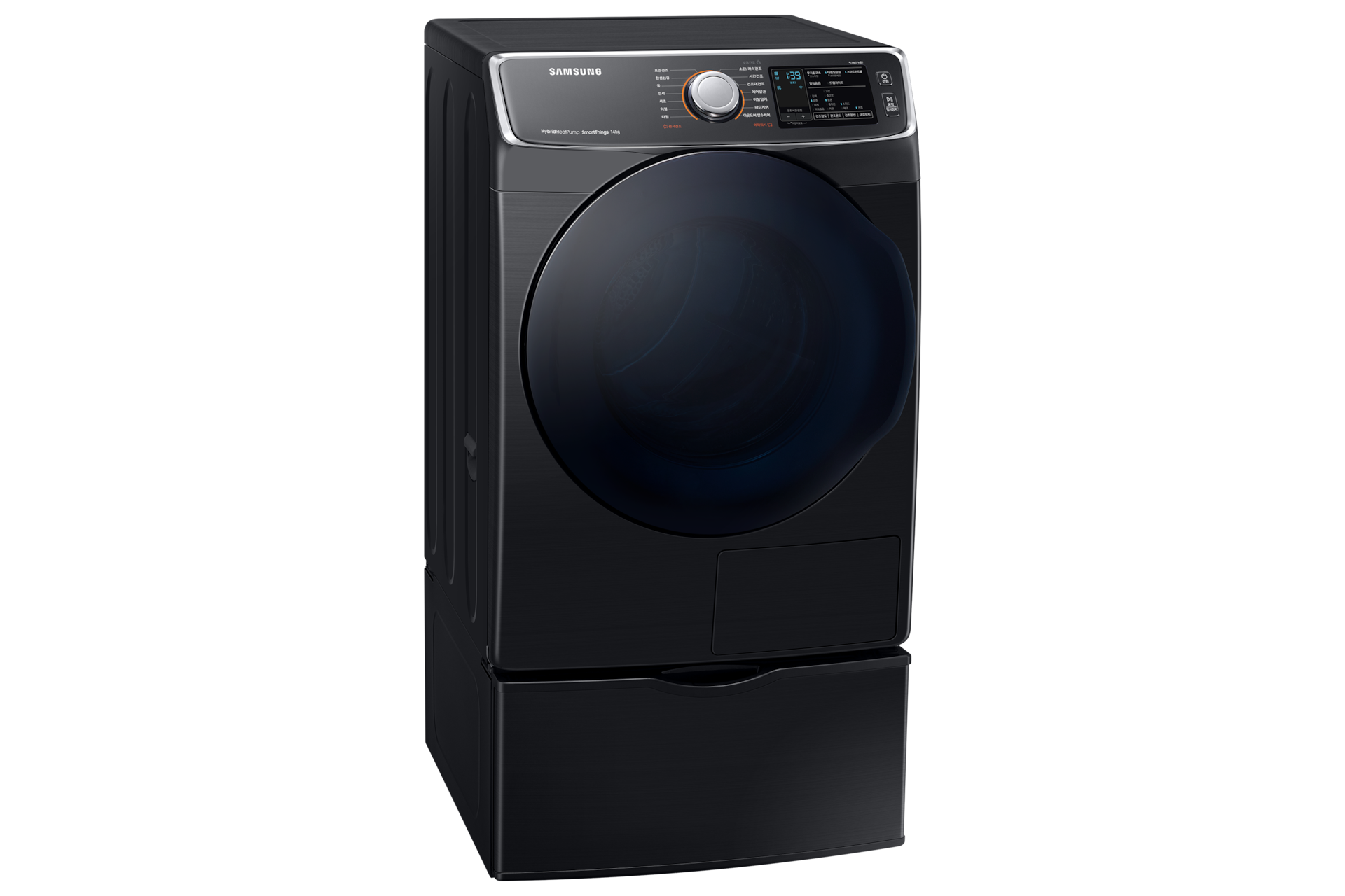 블랙 케비어 실내설치 키트 및 건조기 블랙케비어 제품 설치 된 정면 오른쪽 45도