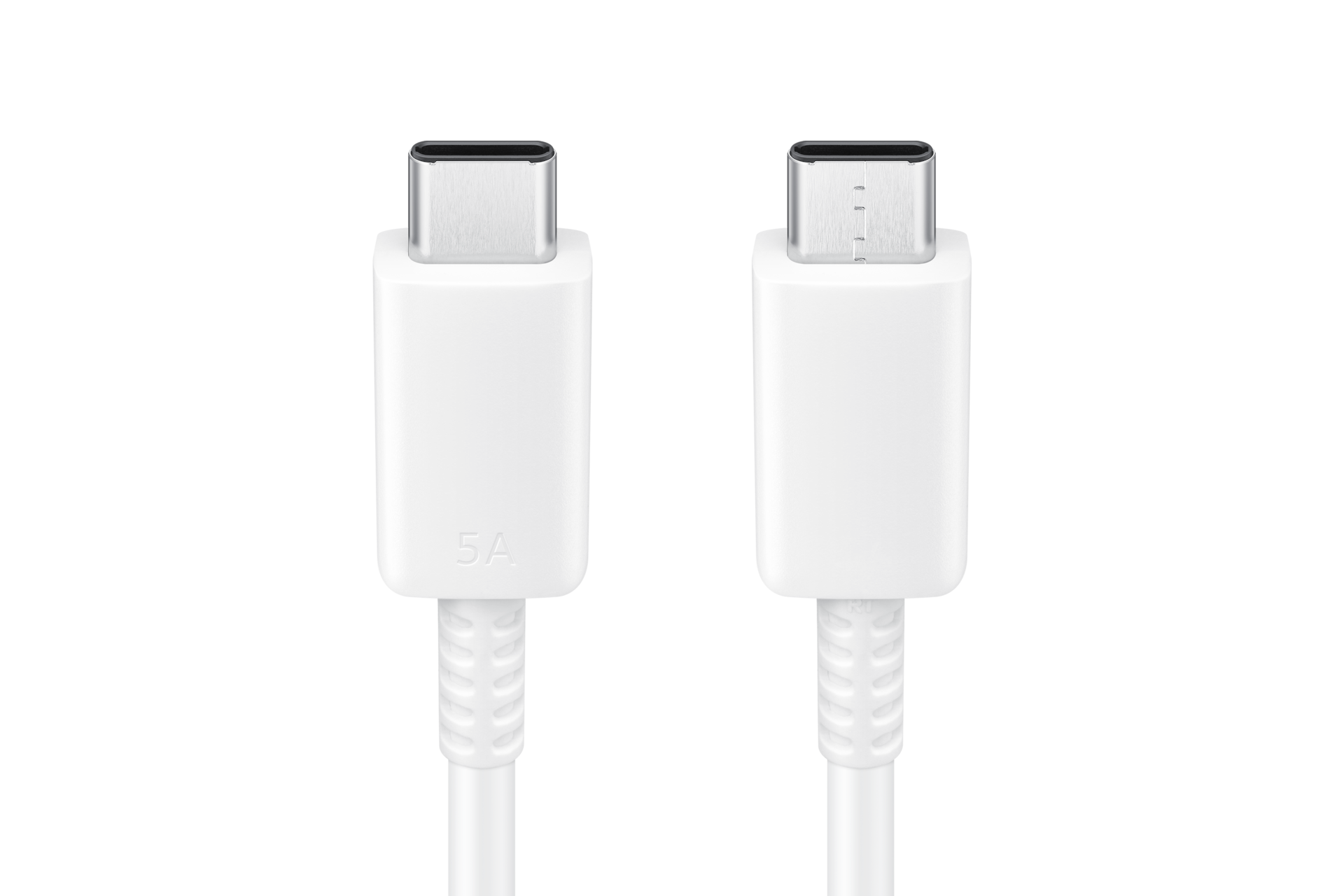 USB C to C 케이블 (5 A, 1.0 m) (화이트) 제품 케이블 확대 이미지 
