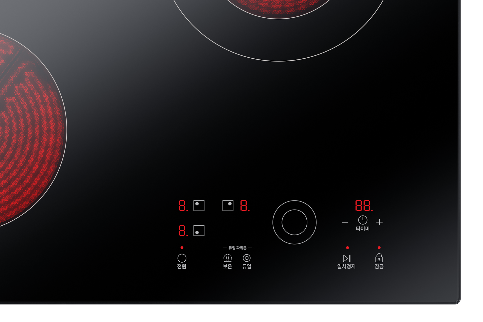 블랙 정면 조작부 확대