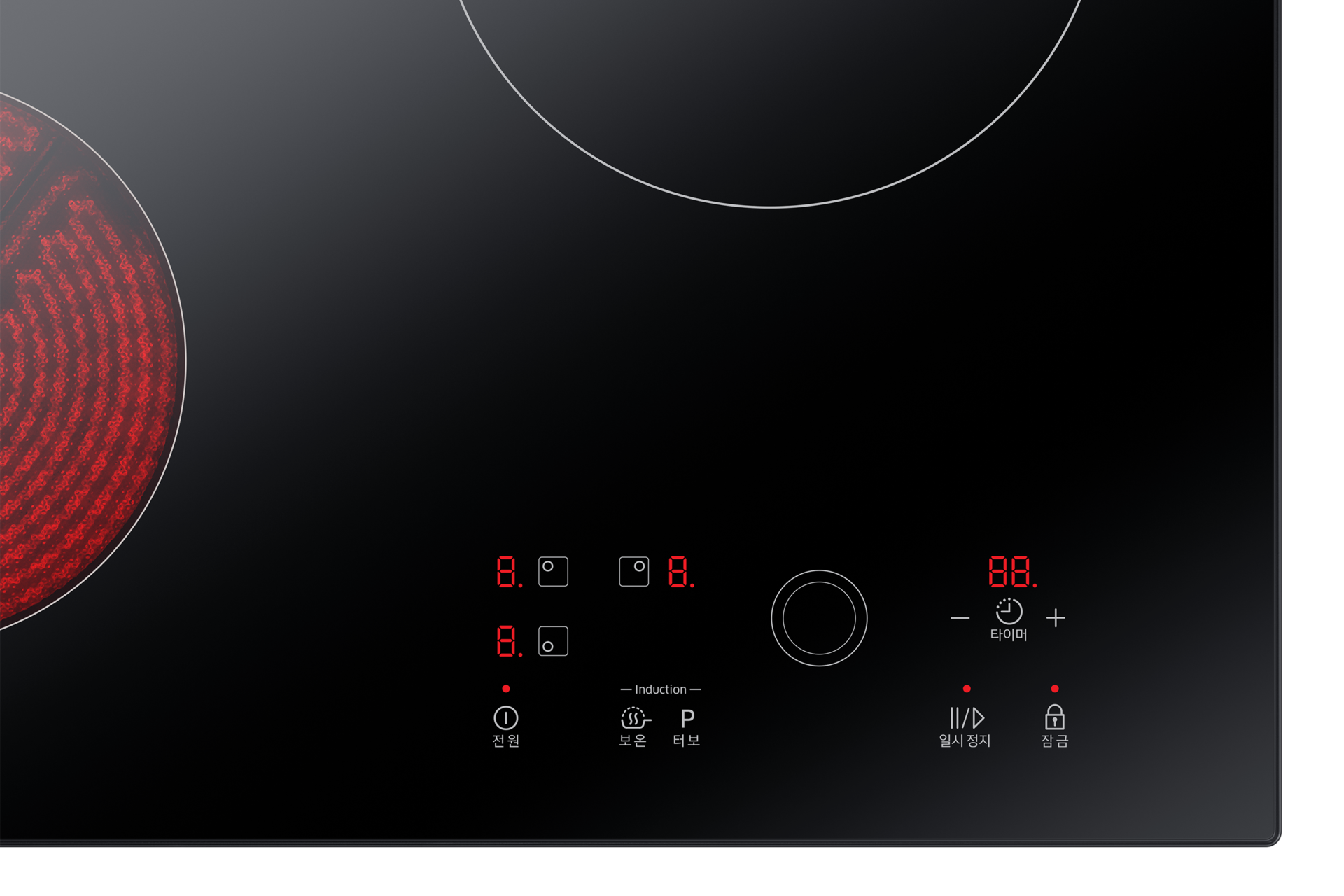 블랙 정면 조작부 확대