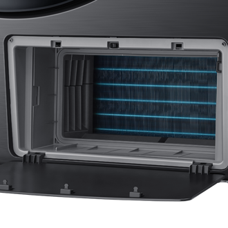 건조기 17kg 블랙캐비어 열교환기부분 확대