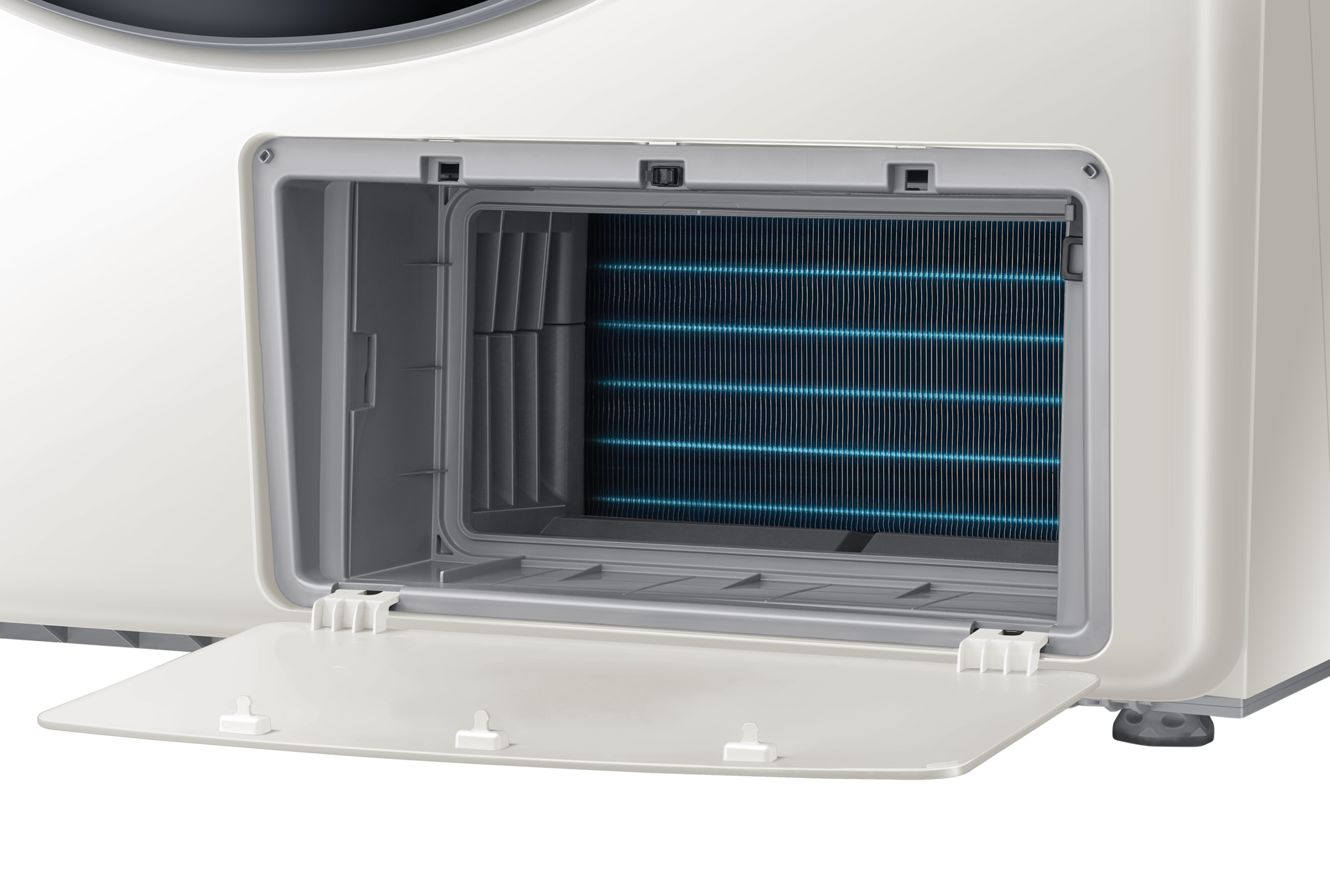 AI 건조기 17kg (올인원컨트롤) 그레이지 열교환기부분 확대