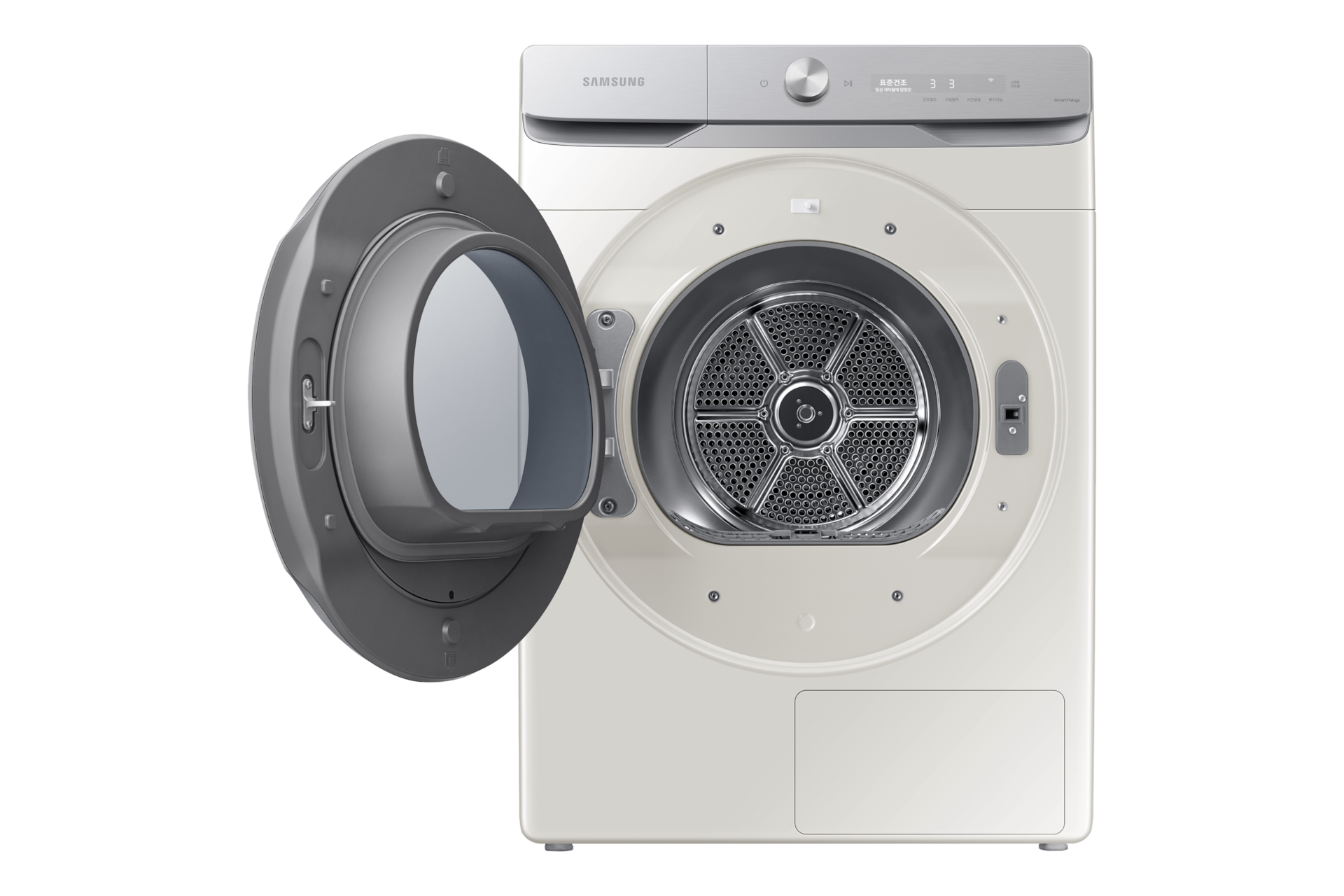 AI 건조기 17kg (올인원컨트롤) 그레이지 정면 도어열림