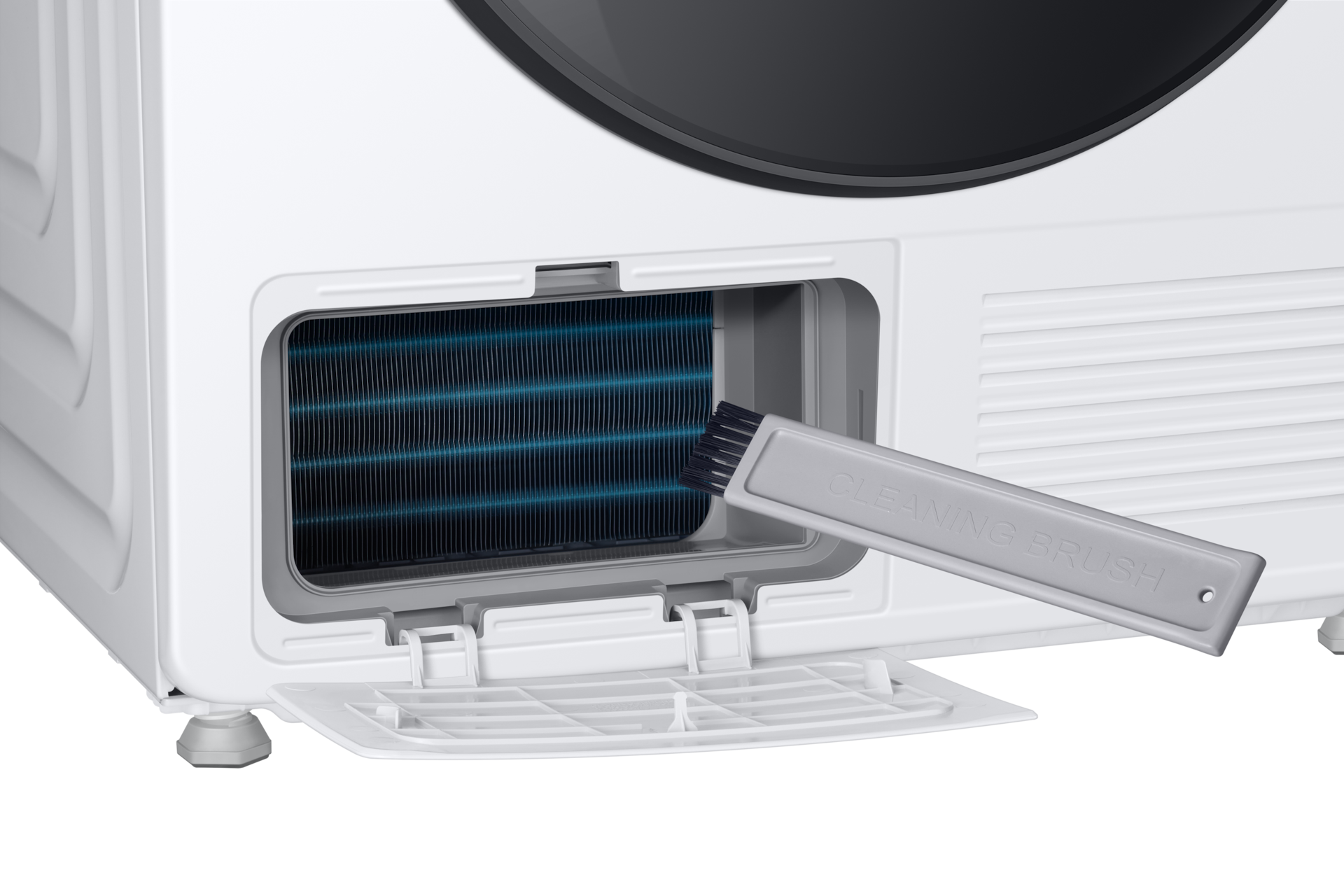 그랑데 건조기 AI 9 kg 제품 하단 열교환기 부분