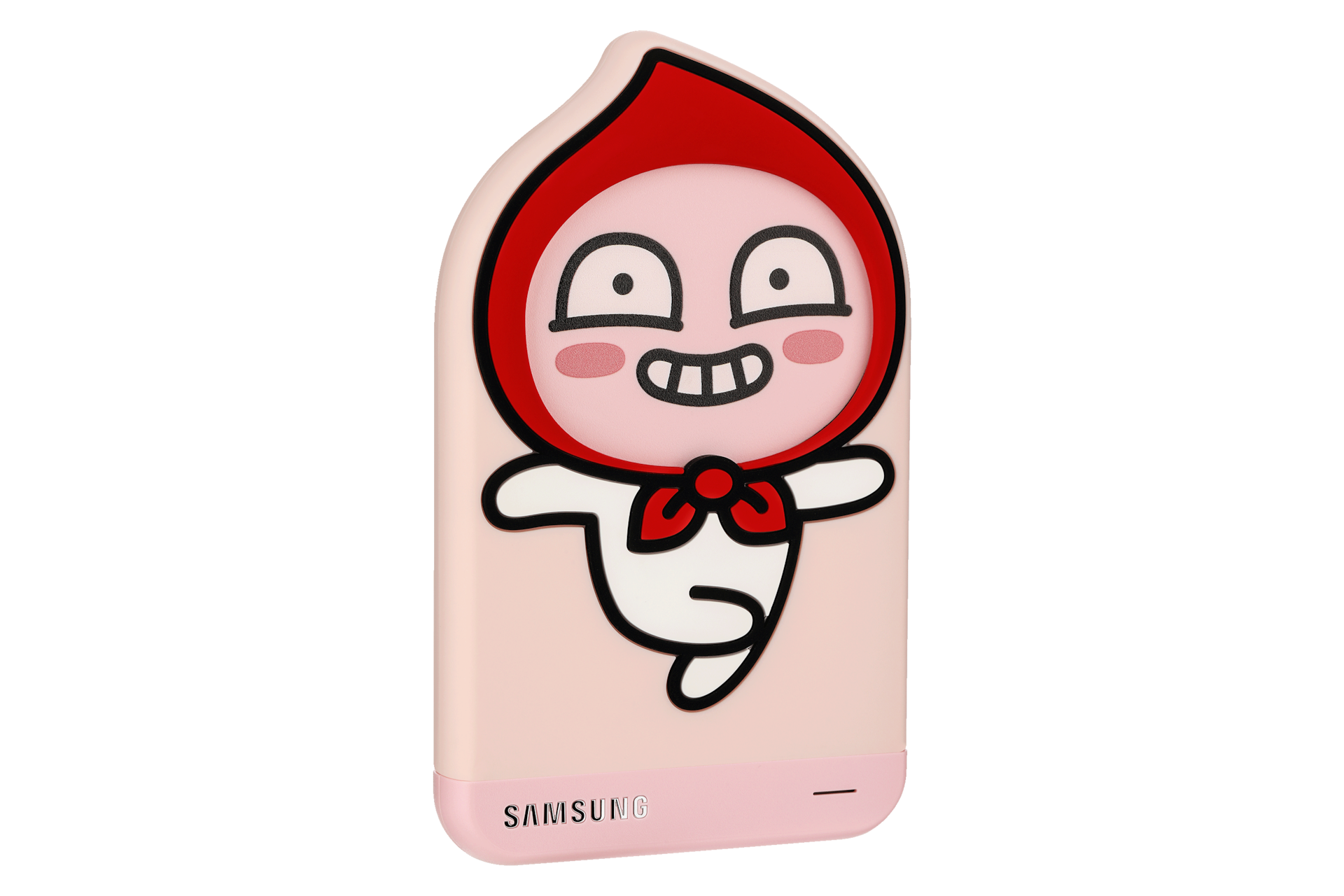 외장 HDD 어피치 1 TB 핑크 우측으로 45도 돌아간 이미지