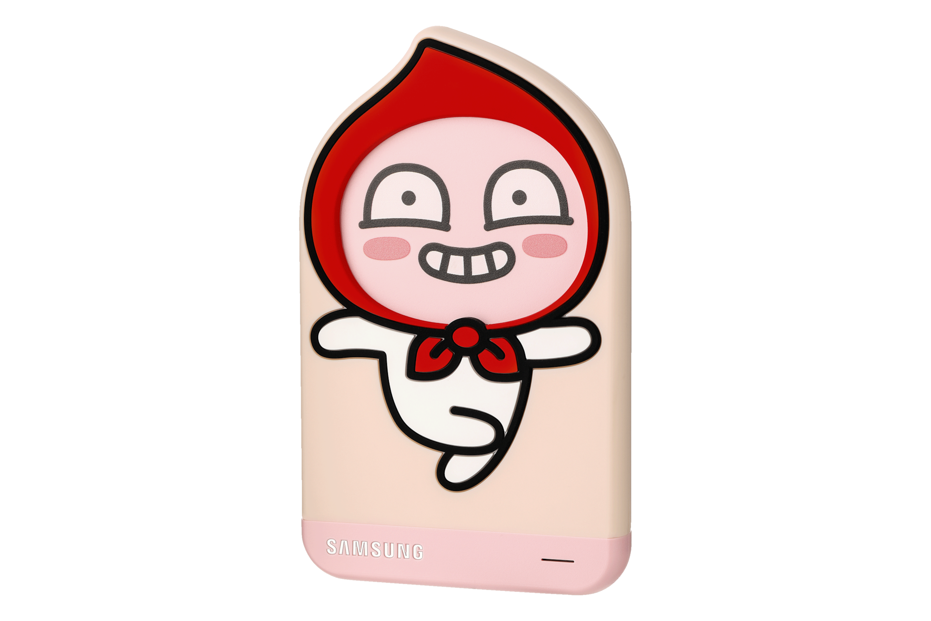 외장 HDD 어피치 2 TB 핑크 제품 좌측으로 45도 돌아간 이미지