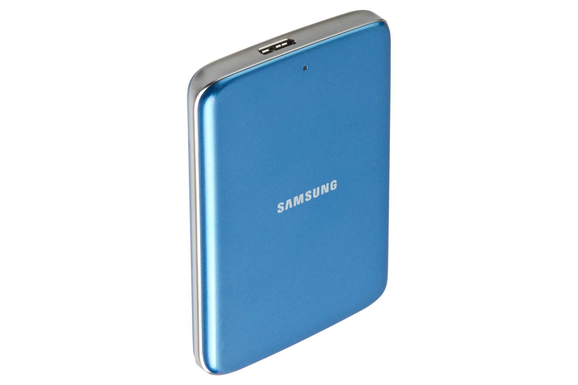 외장HDD H3 2 TB 코랄 블루 앞면 오른쪽 70도
