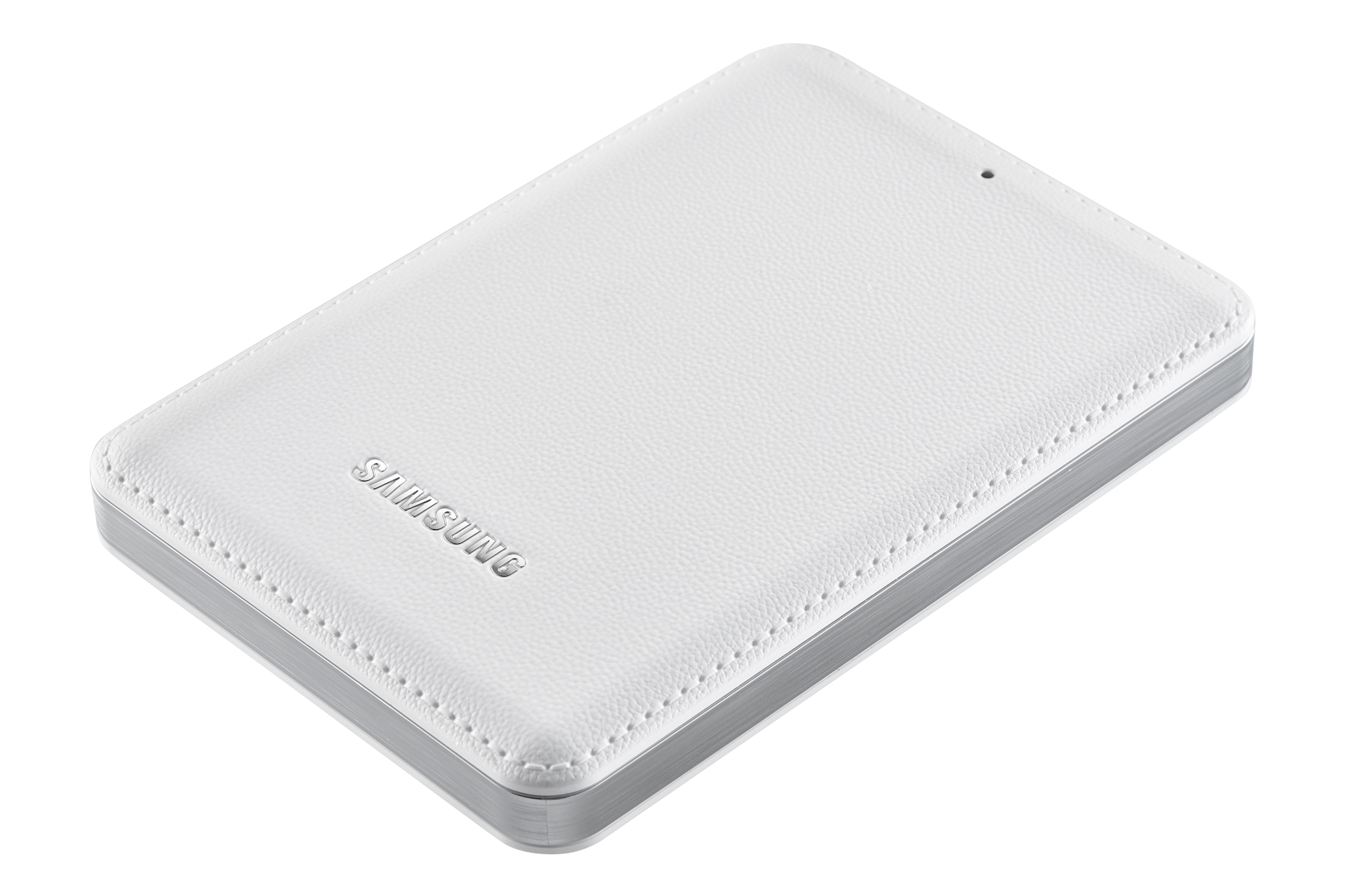 외장HDD J3 2 TB 화이트 제품 우측으로 돌린 탑뷰