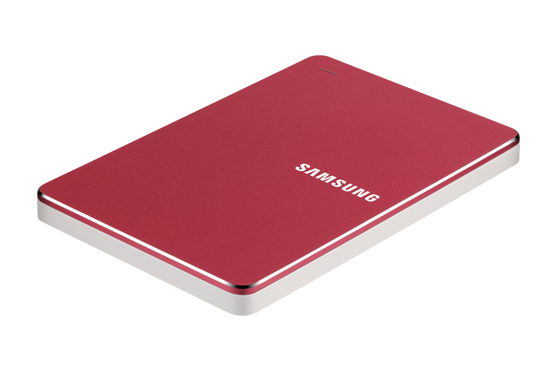 외장 HDD Y3 2 TB 오로라 레드 윗면