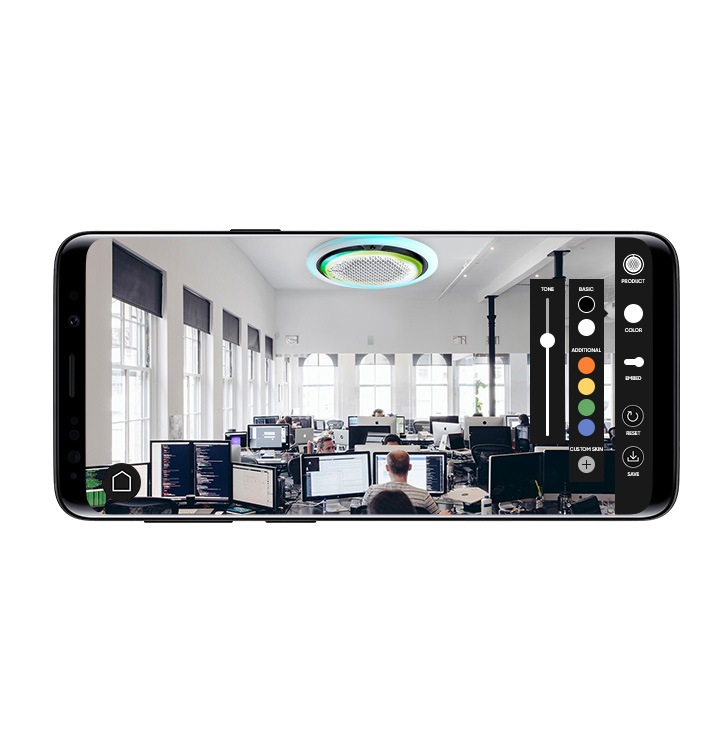 스마트폰 기기에 360 Cassette에 AR를 실행한 모습입니다.