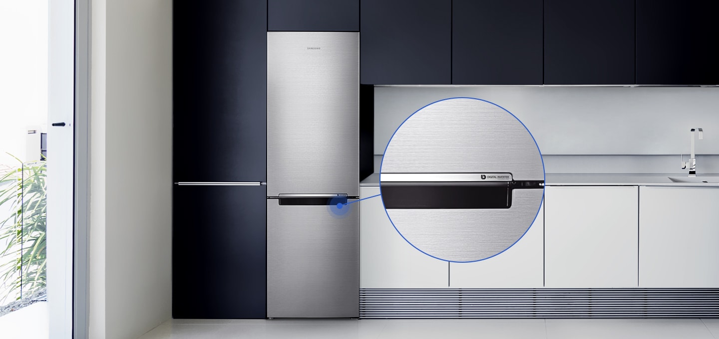 주방에 빌트인된 제품과  핸들 부분이 확대된 이미지가 보여집니다.