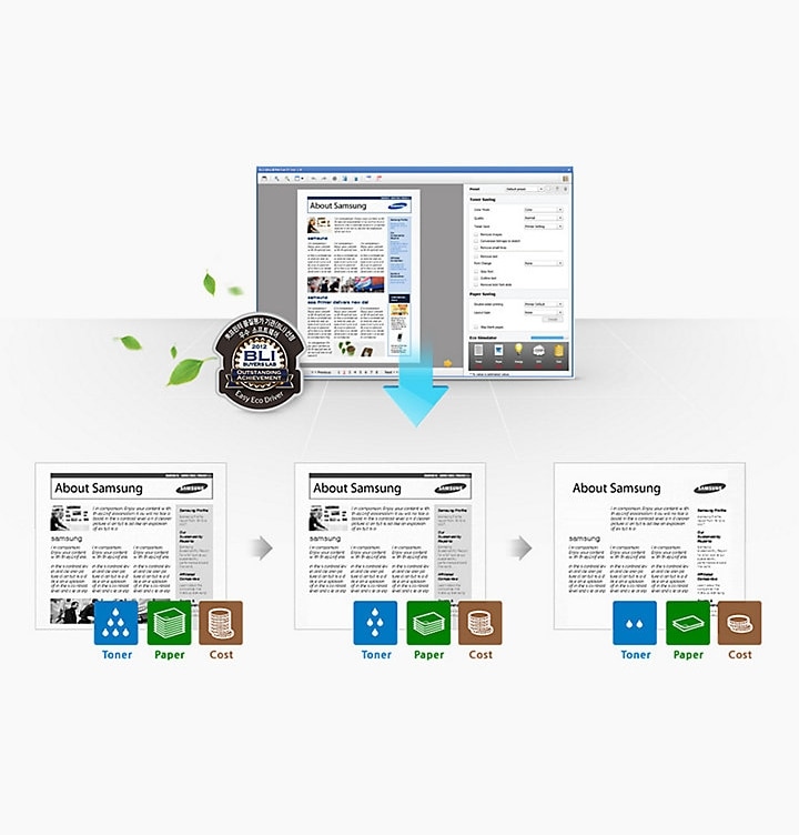 Easy Eco Driver로 에너지 사용량과 출력 비용 절감