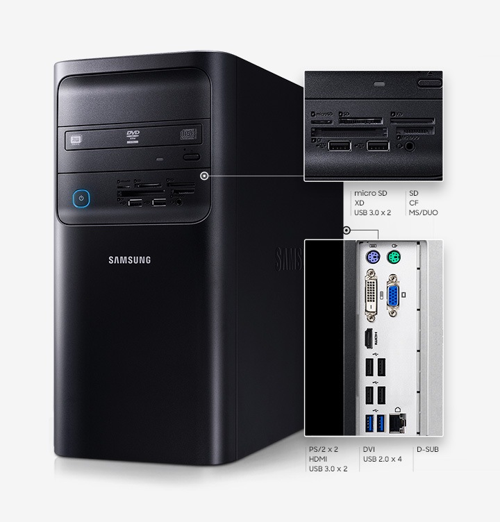 데스크탑 Tower Core™ i5 / 256 GB SSD DB400T7BZ58 Samsung 대한민국