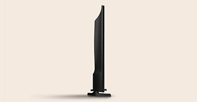 TV 옆면을 보여주고 있습니다.