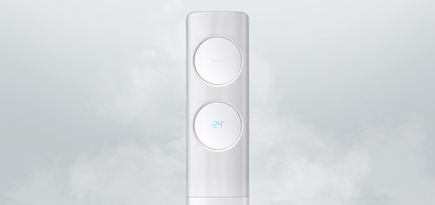 무풍냉방 중인 에어컨을 보여주고 있습니다.