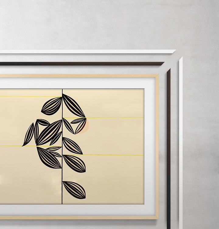 브라운, 베이지, 화이트 컬러의 베젤을 보여주고 있습니다.