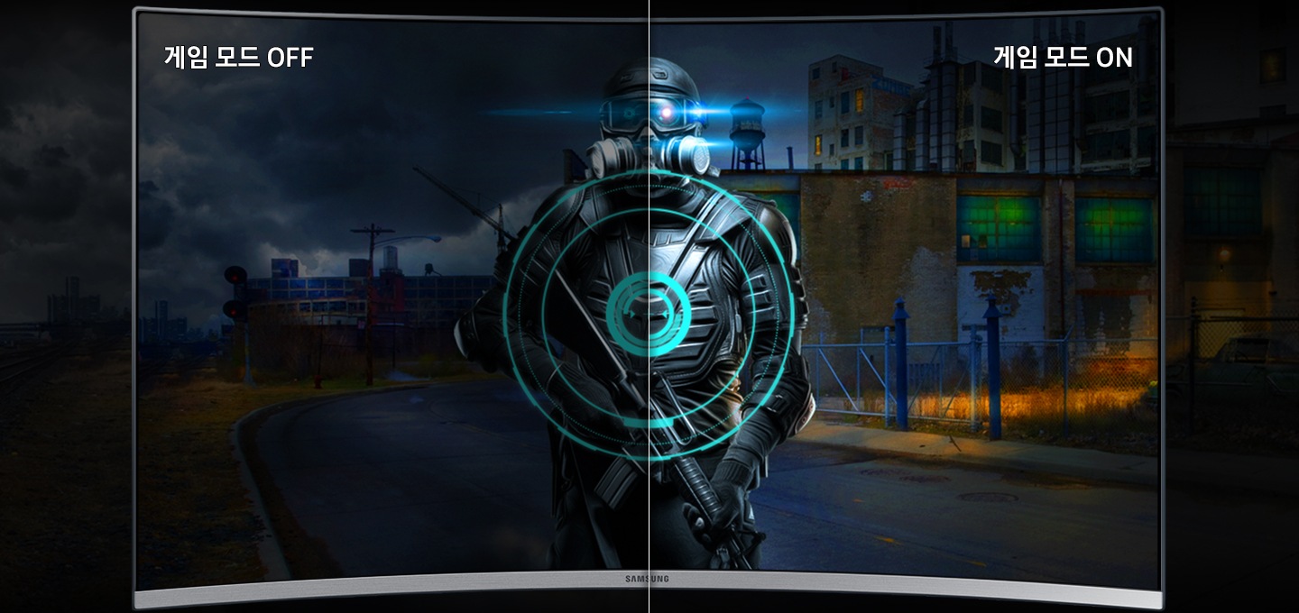 제품 인스크린 왼쪽으로는 어두운 장면의 게임 이미지와 