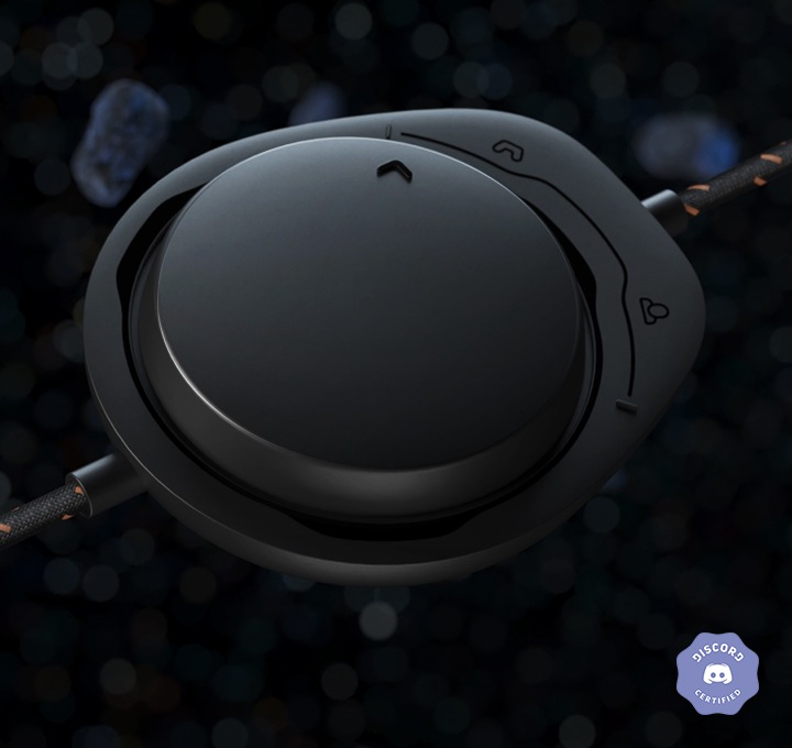 제품의 게임 챗 밸런스 다이얼 이미지입니다. 이미지 우하단에는 디스코드 인증 아이콘이 보입니다.