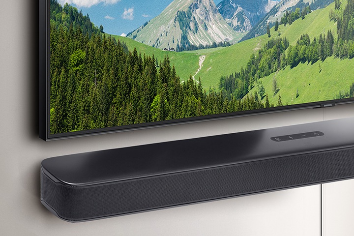 2.1 사운드바와 우퍼 사운드모드 ON 이라는 타이틀이 보이는 이미지입니다.