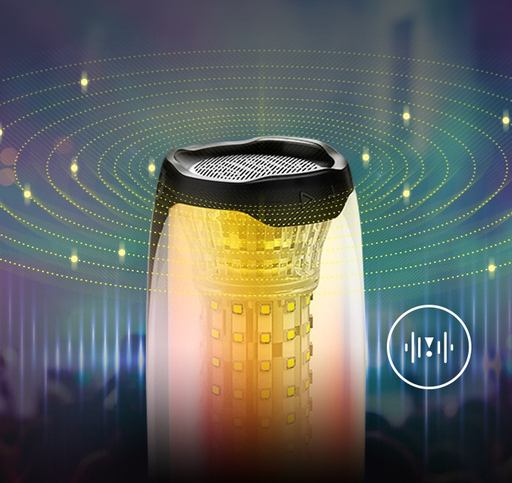 사운드가  뿜어져나오는 제품 투사컷