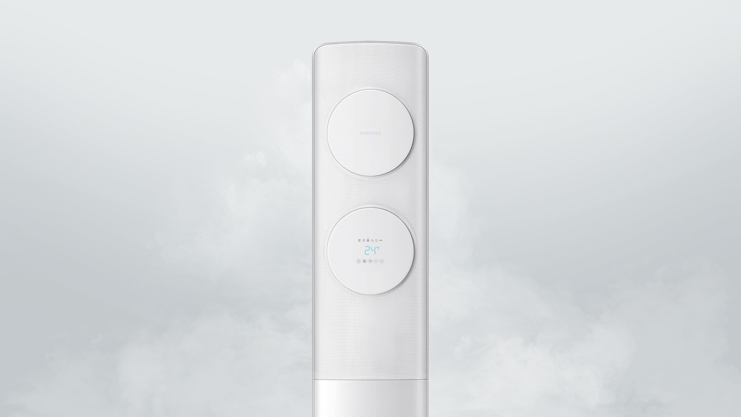 무풍냉방 중인 에어컨을 보여주고 있습니다.