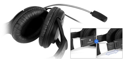 헤드폰의 각도와 헤어밴드 부의 길이를 조절할 수 있는 기능으로 사용자에 맞게 사용할 수 있음을 보여주고 있습니다.