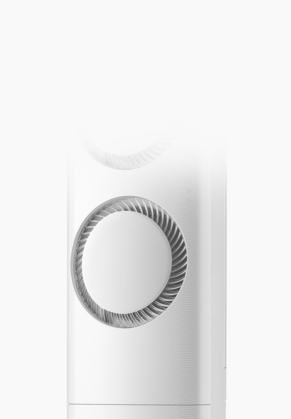 삼성 스마트에어컨 Q9000의 하단 바람문을 클로즈업하여 보여주고 있습니다.