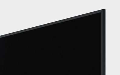 TV 모서리 상단을 보여주고 있습니다.