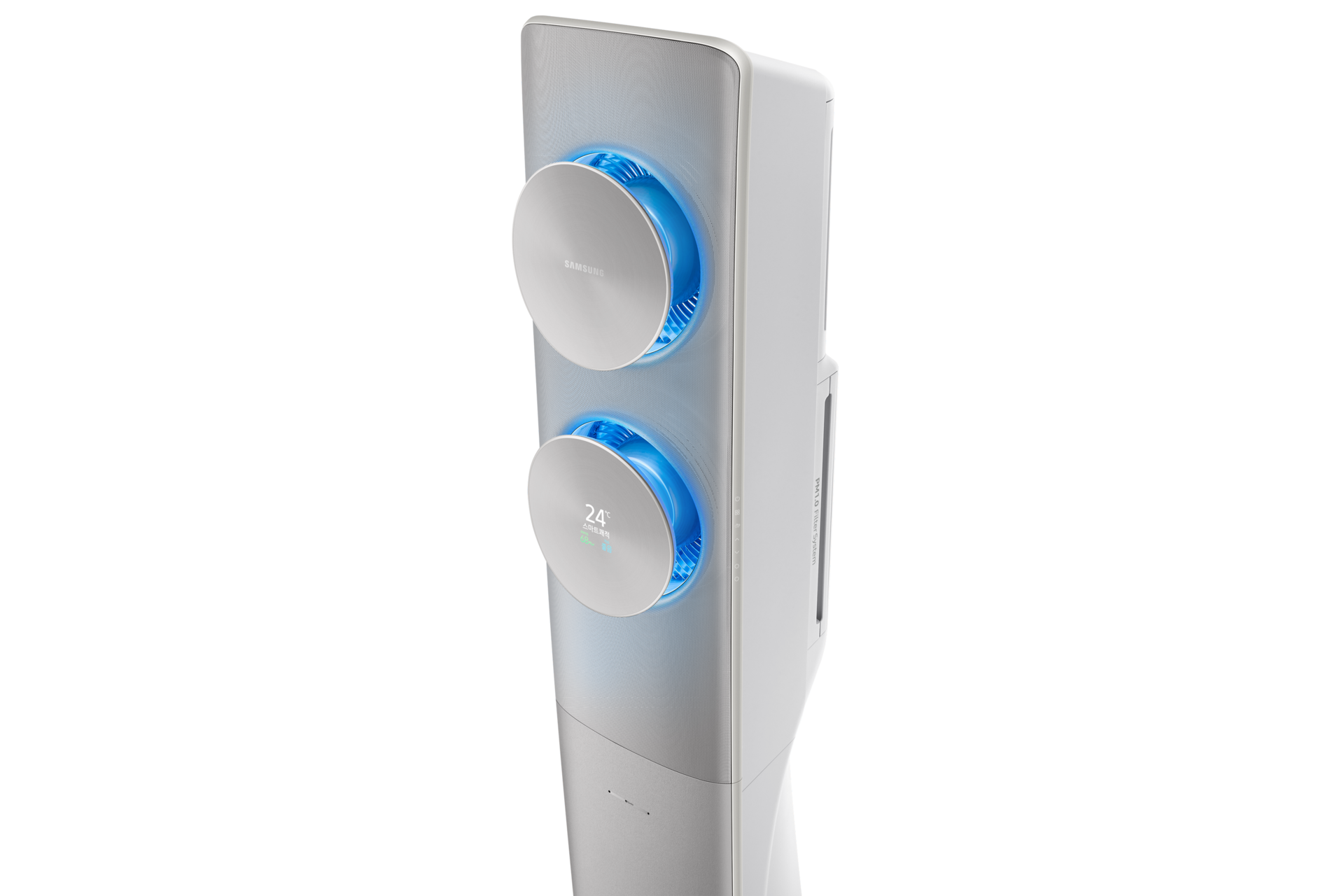 그레이 정면 왼쪽 60도 위 30도 전원 켜짐