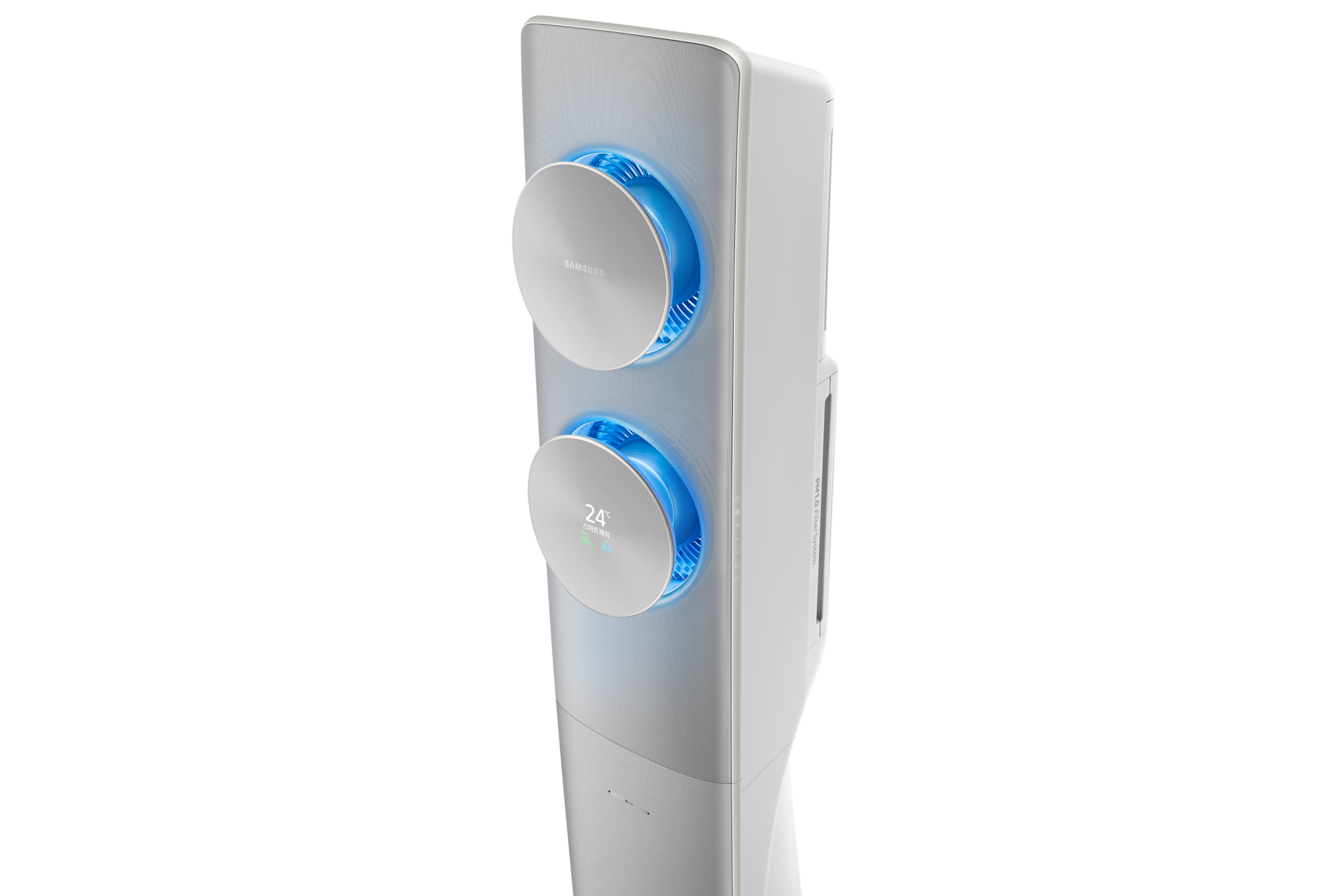 그레이 정면 왼쪽 60도 위 30도 전원 켜짐