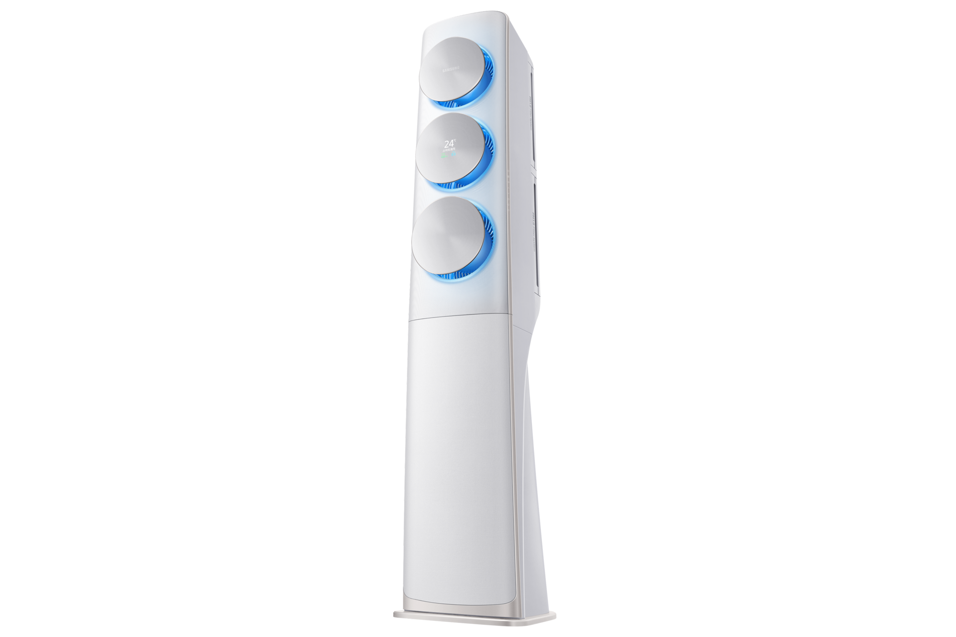 화이트 정면 왼쪽 45도 아래 10도 전원 켜짐