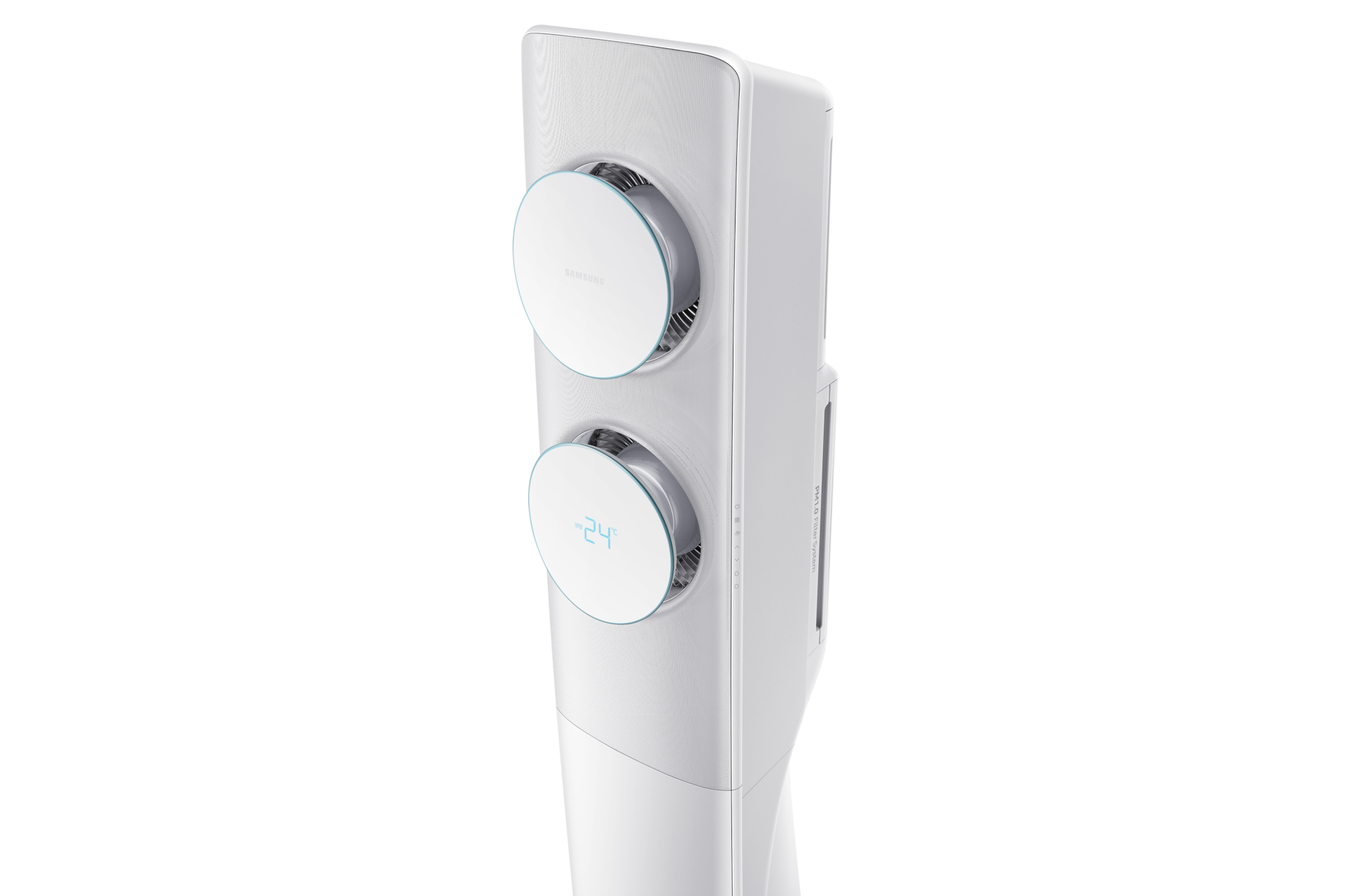 화이트 정면 왼쪽 60도 위 30도 전원 켜짐