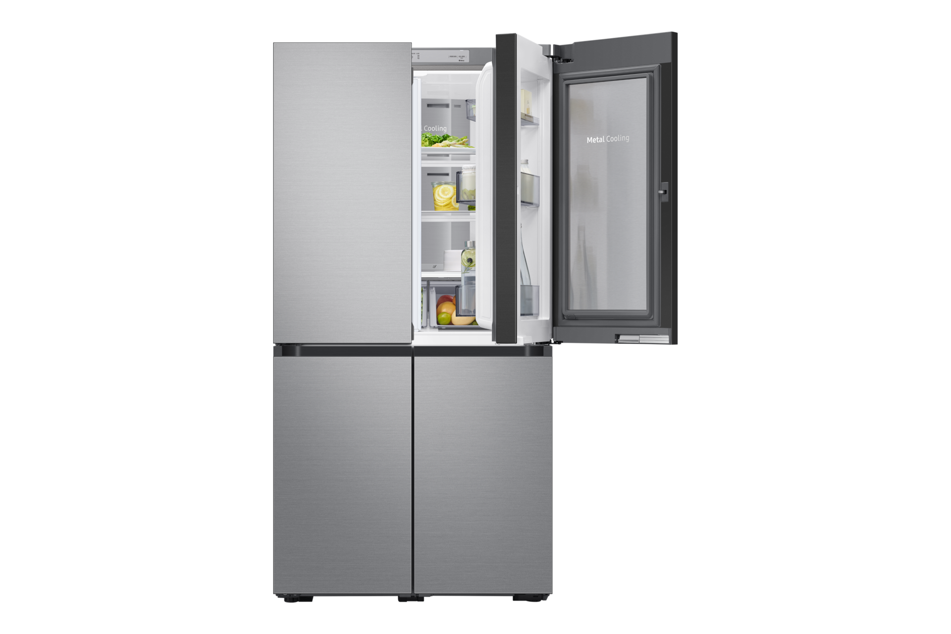 제품 앞면 푸드쇼케이스 열림 인케이스 반쯤 열림