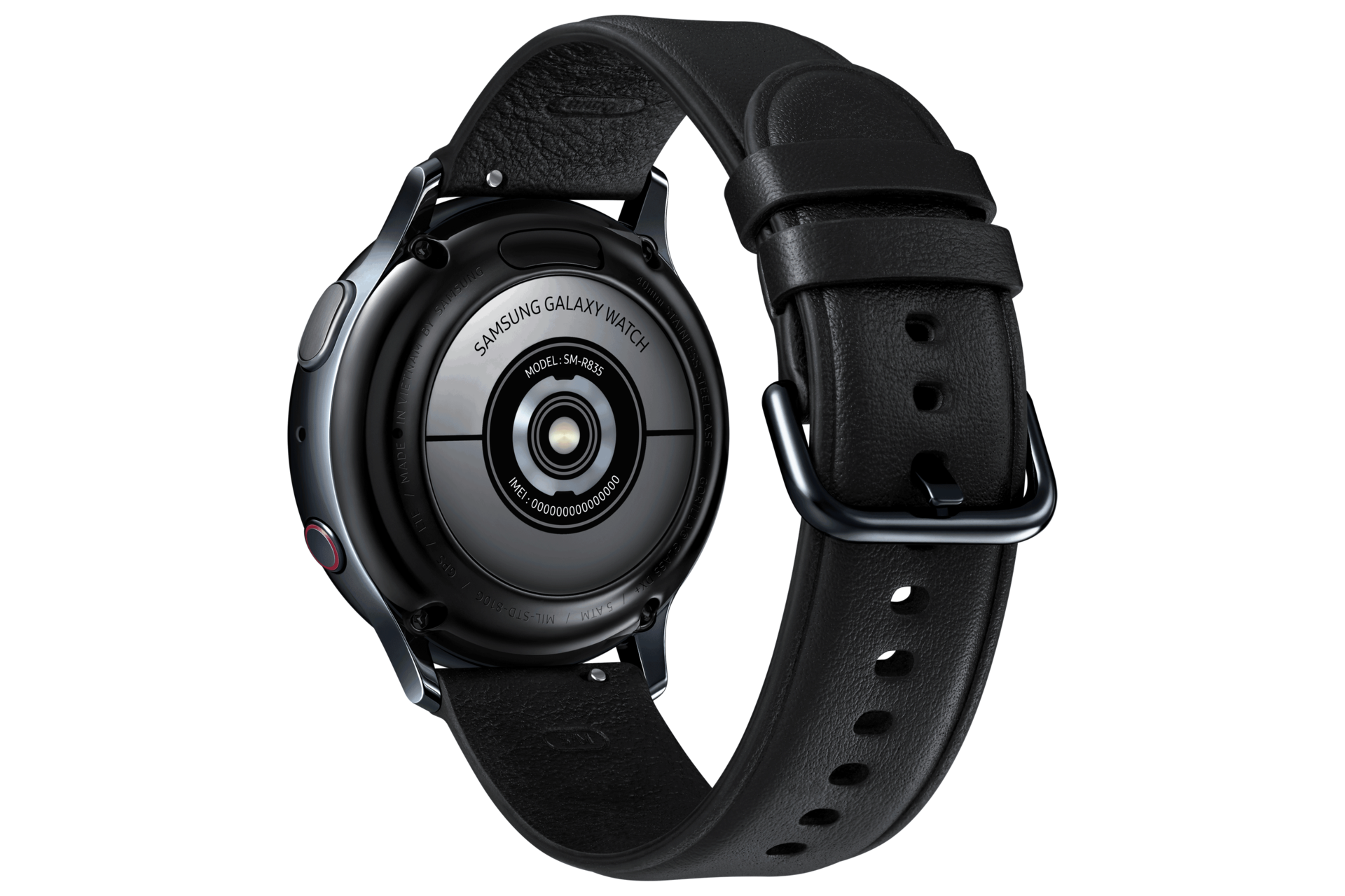 갤럭시 워치 액티브2 40 mm (LTE) 스테인리스 - 블랙 뒷면