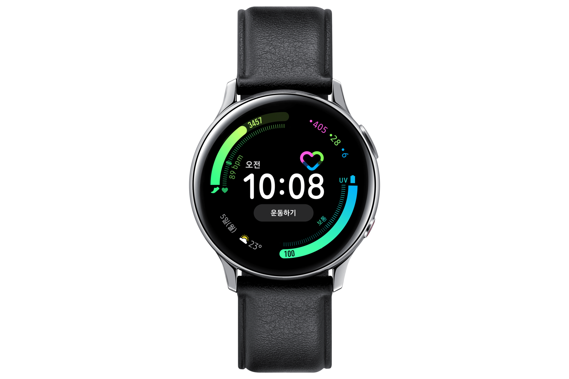 갤럭시 워치 액티브2 40 mm (LTE) 스테인리스 - 실버 대표 이미지