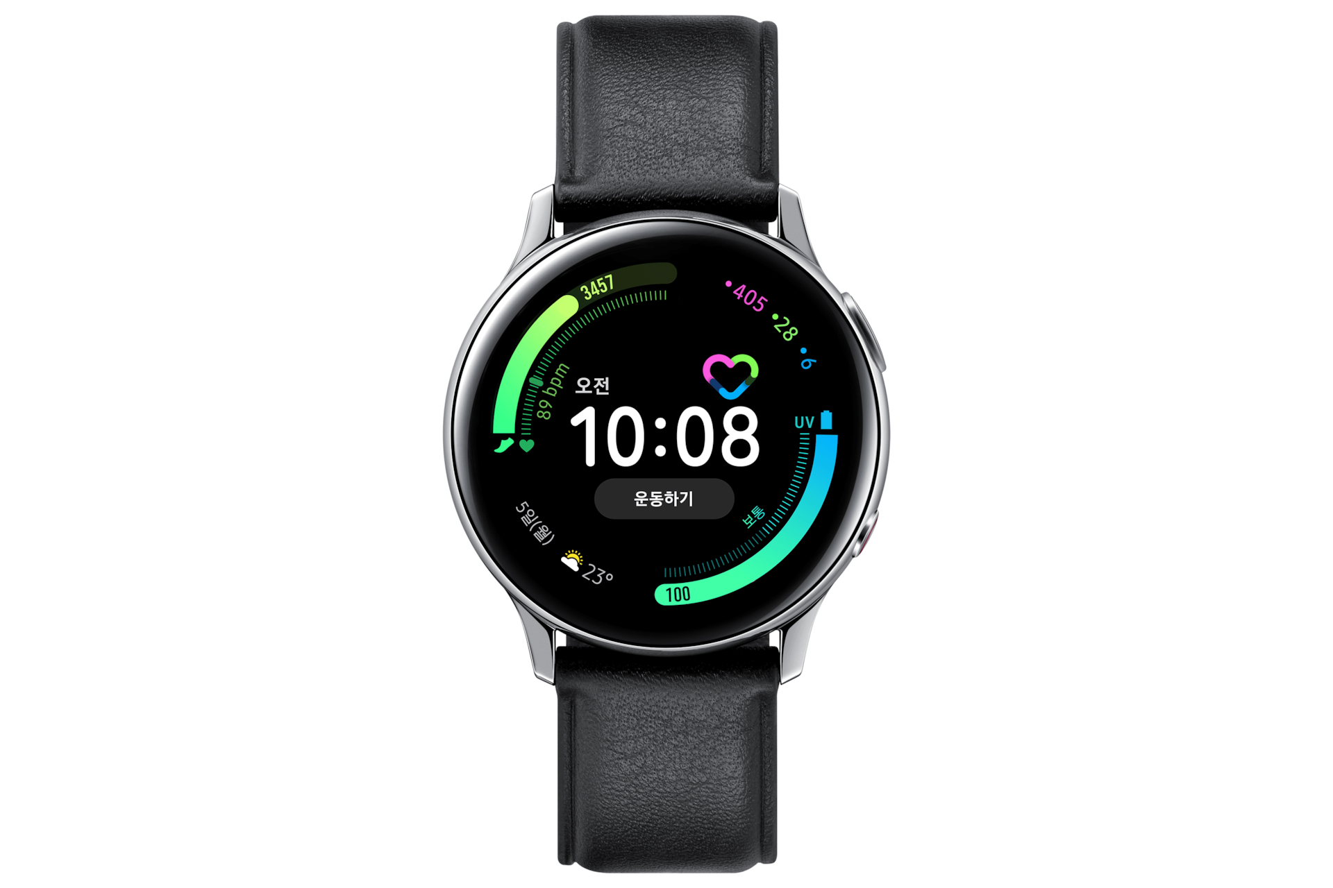 갤럭시 워치 액티브2 40 mm (LTE) 스테인리스 - 실버 대표 이미지