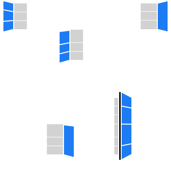 5개 문의 위치와 명칭이 아이콘으로 보여집니다.