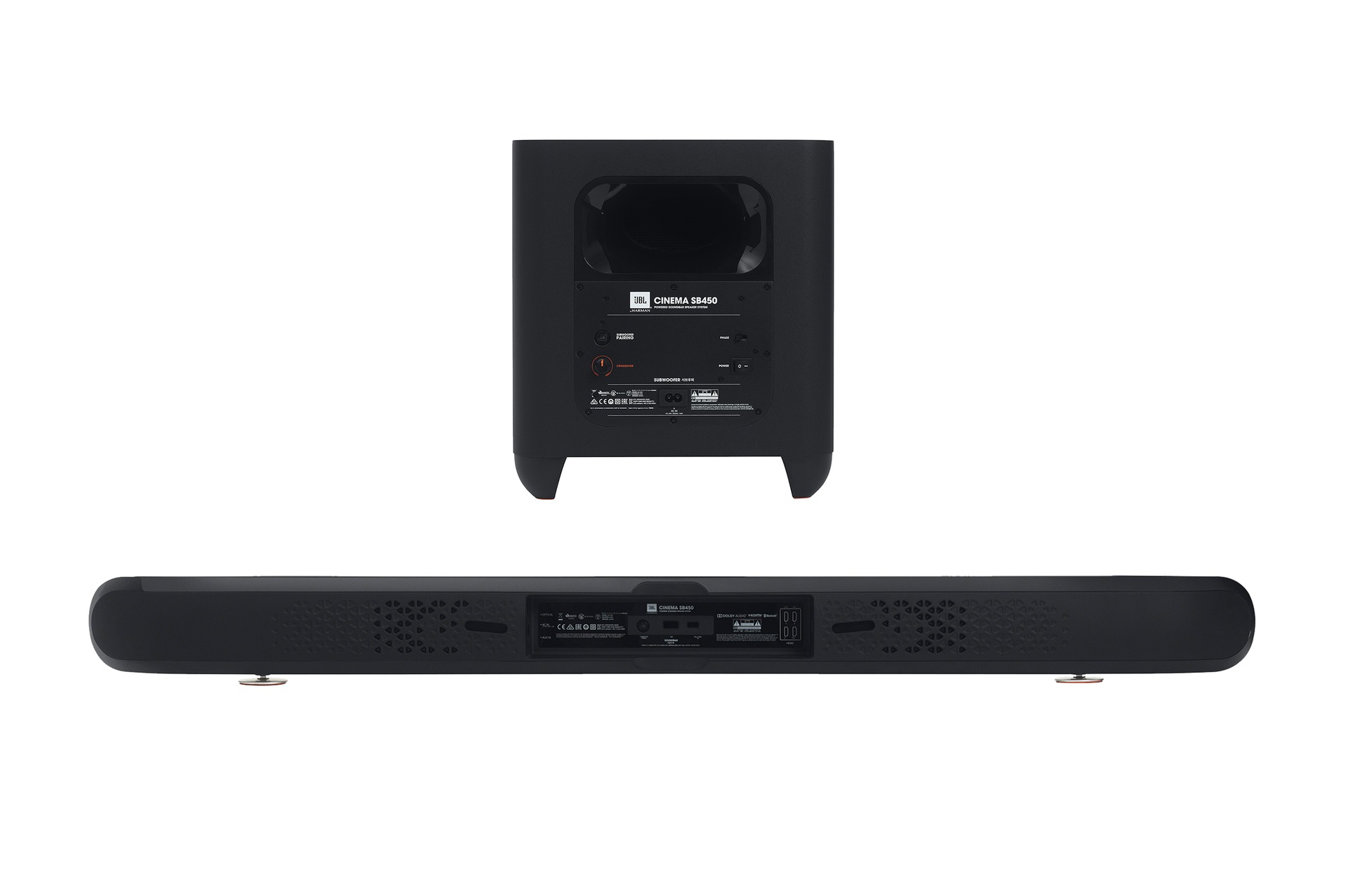 블랙 우퍼 뒷면, 사운드바 뒷면