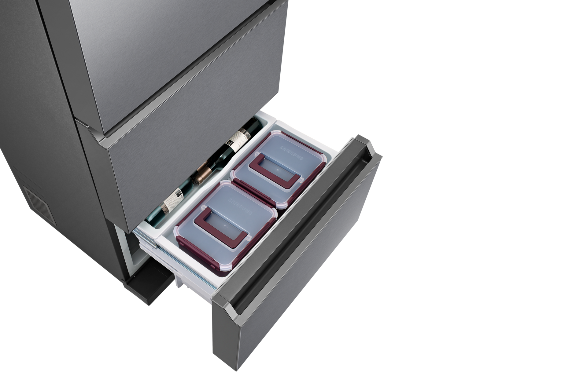 이지 클린 앞면 왼쪽 45도 하칸 서랍 열림 확대