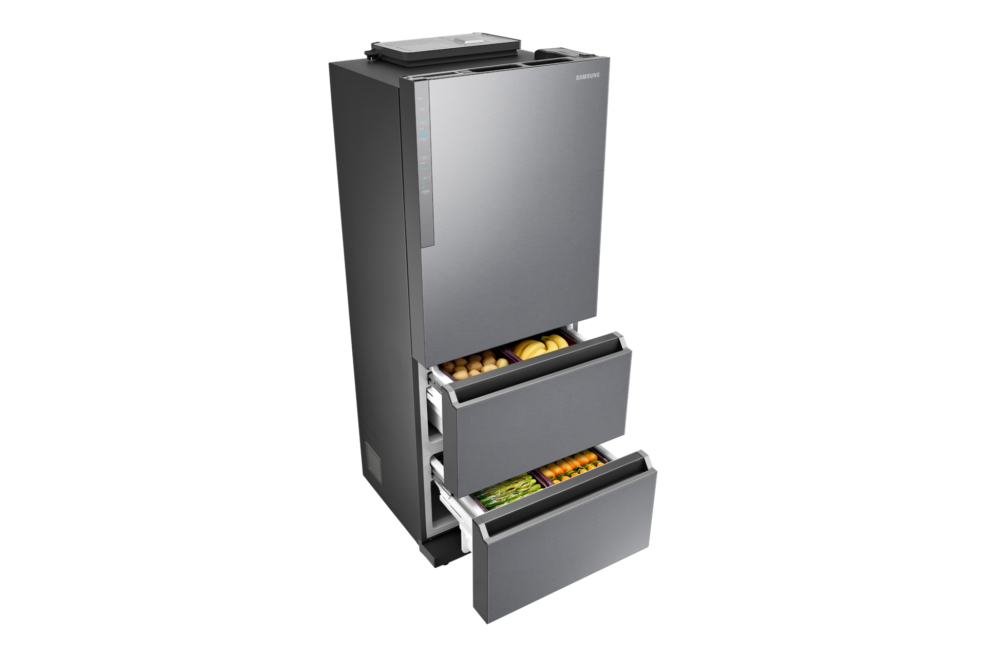 이지 클린 앞면 왼쪽 30도 중하칸 열림 내용물 있음