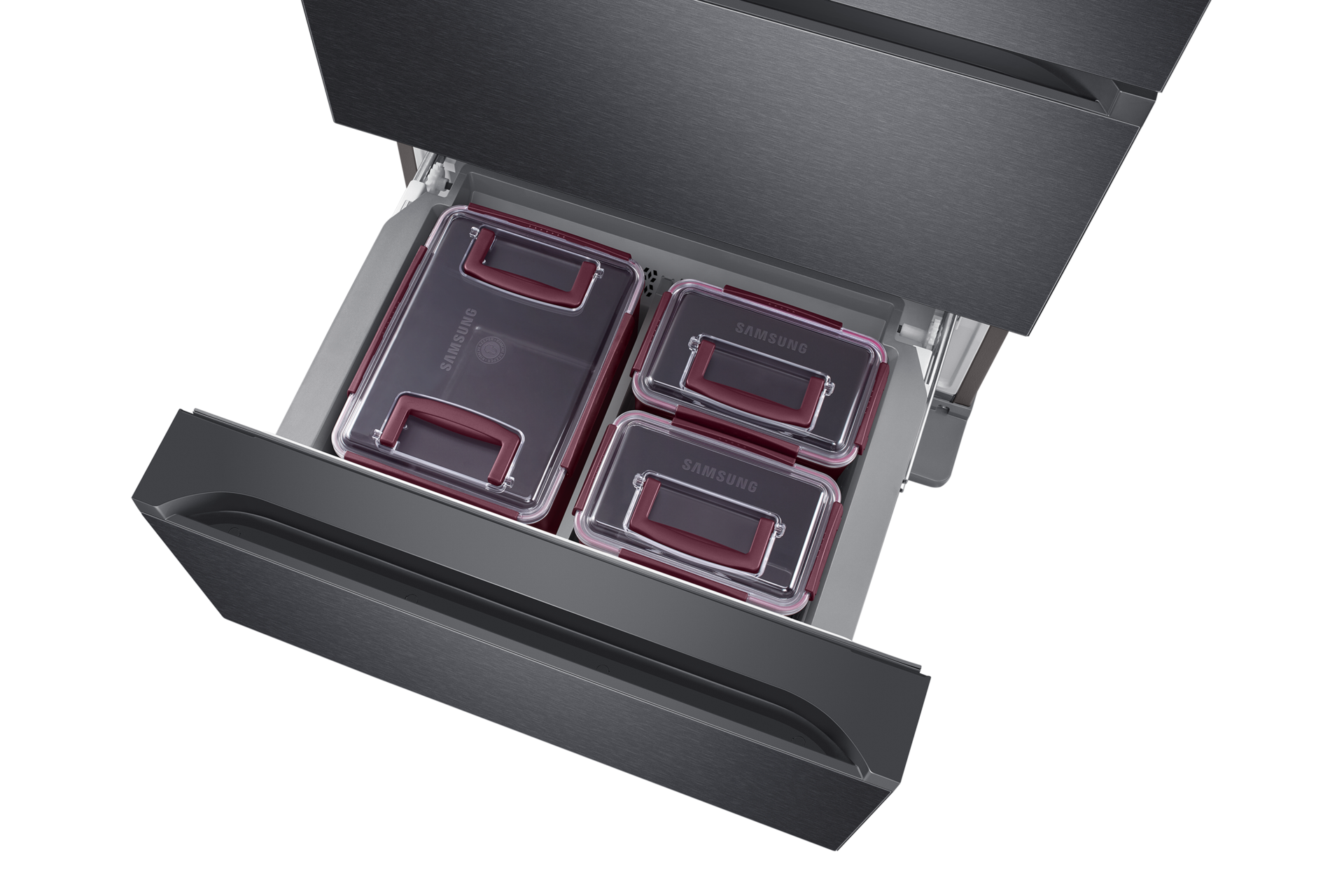 멧 헤어라인 다크그레이 앞면 오른쪽 30도 하칸 서랍 열림 확대