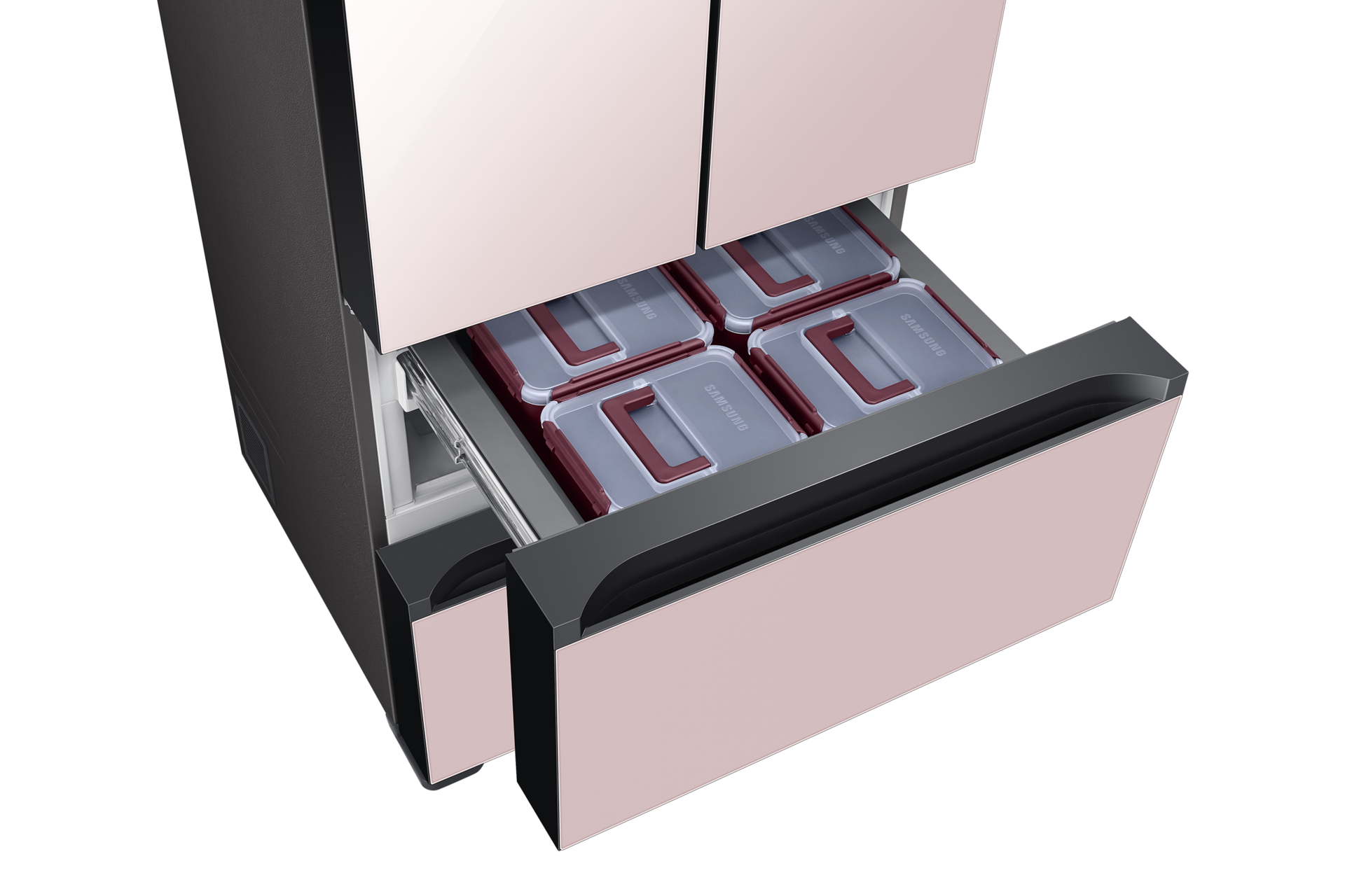 글램 핑크 앞면 오른쪽 30도 중칸 서랍 열림 확대
