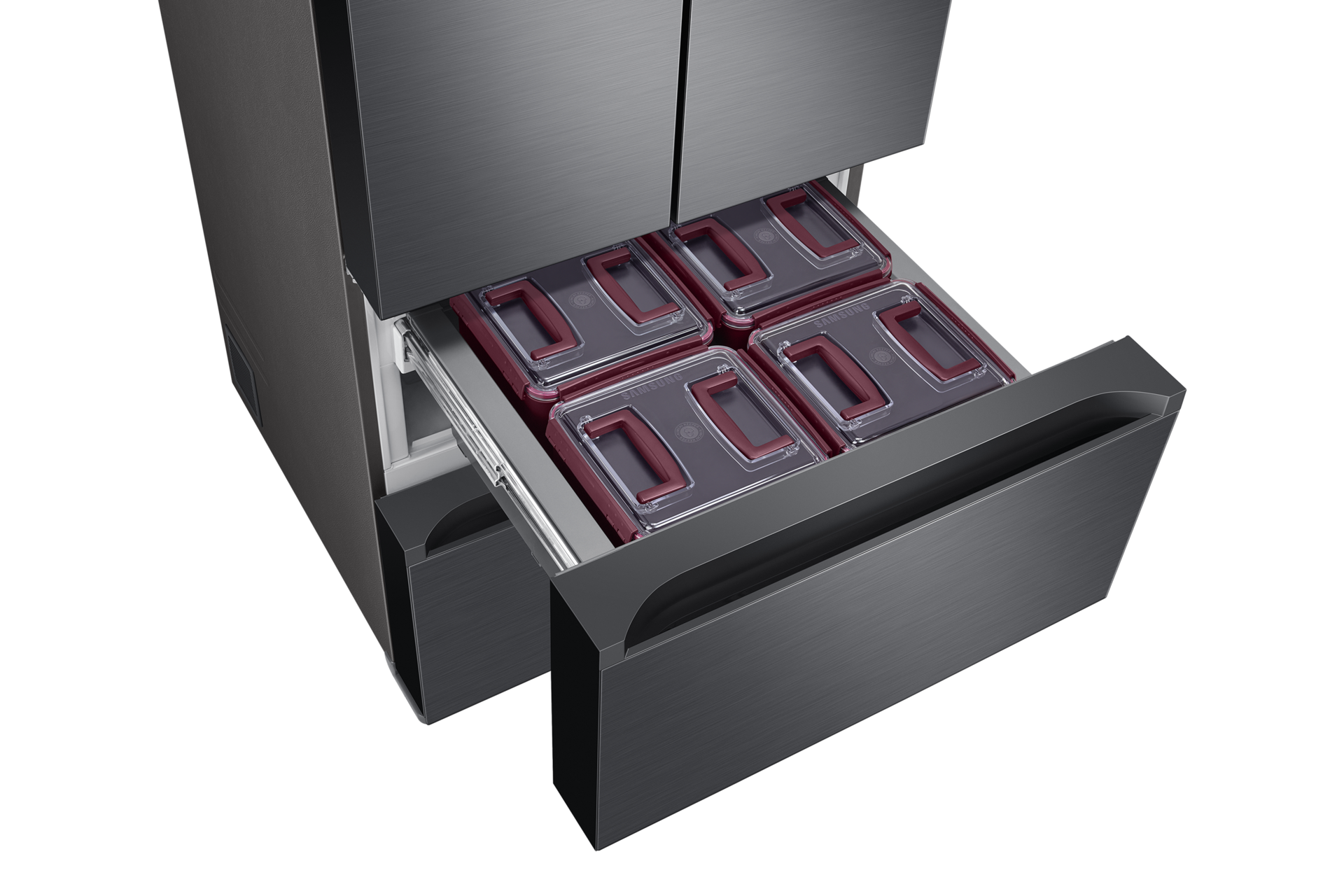 리파인드 이녹스 앞면 오른쪽 30도 하칸 서랍 열림 확대