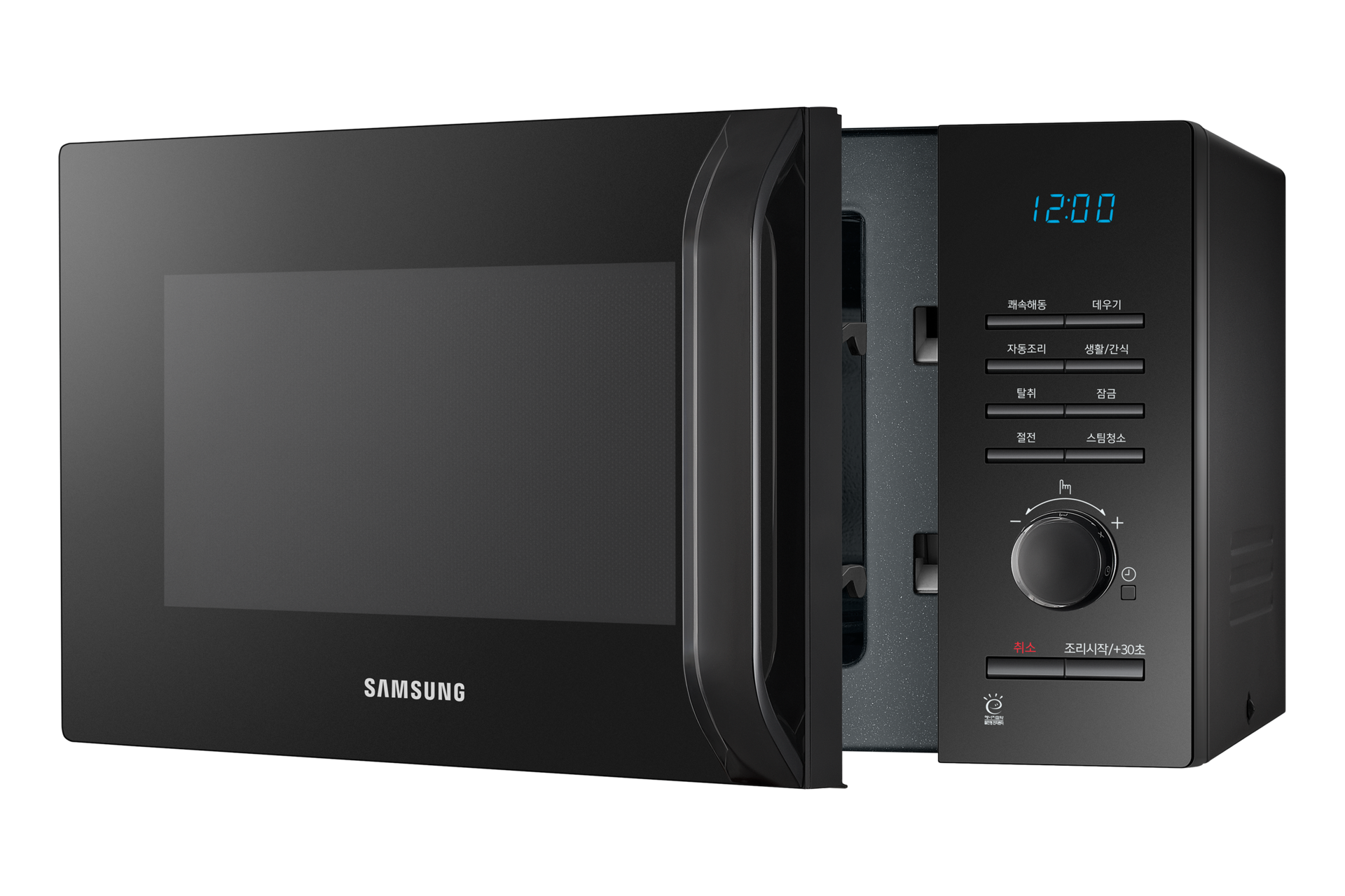 제품 앞면 오른쪽 30도 도어 살짝 열림