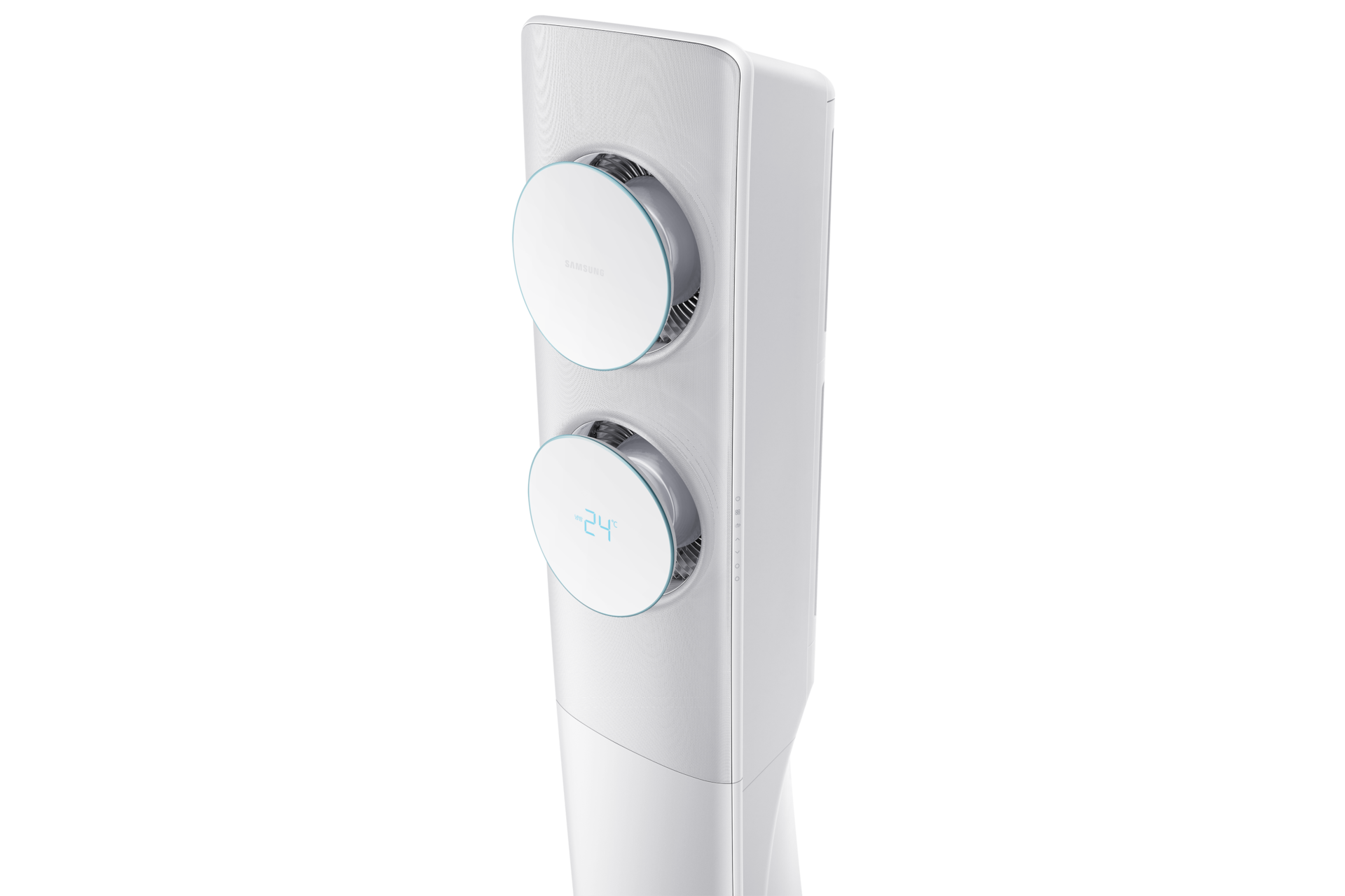 화이트 정면 왼쪽 60도 위 30도 전원 켜짐