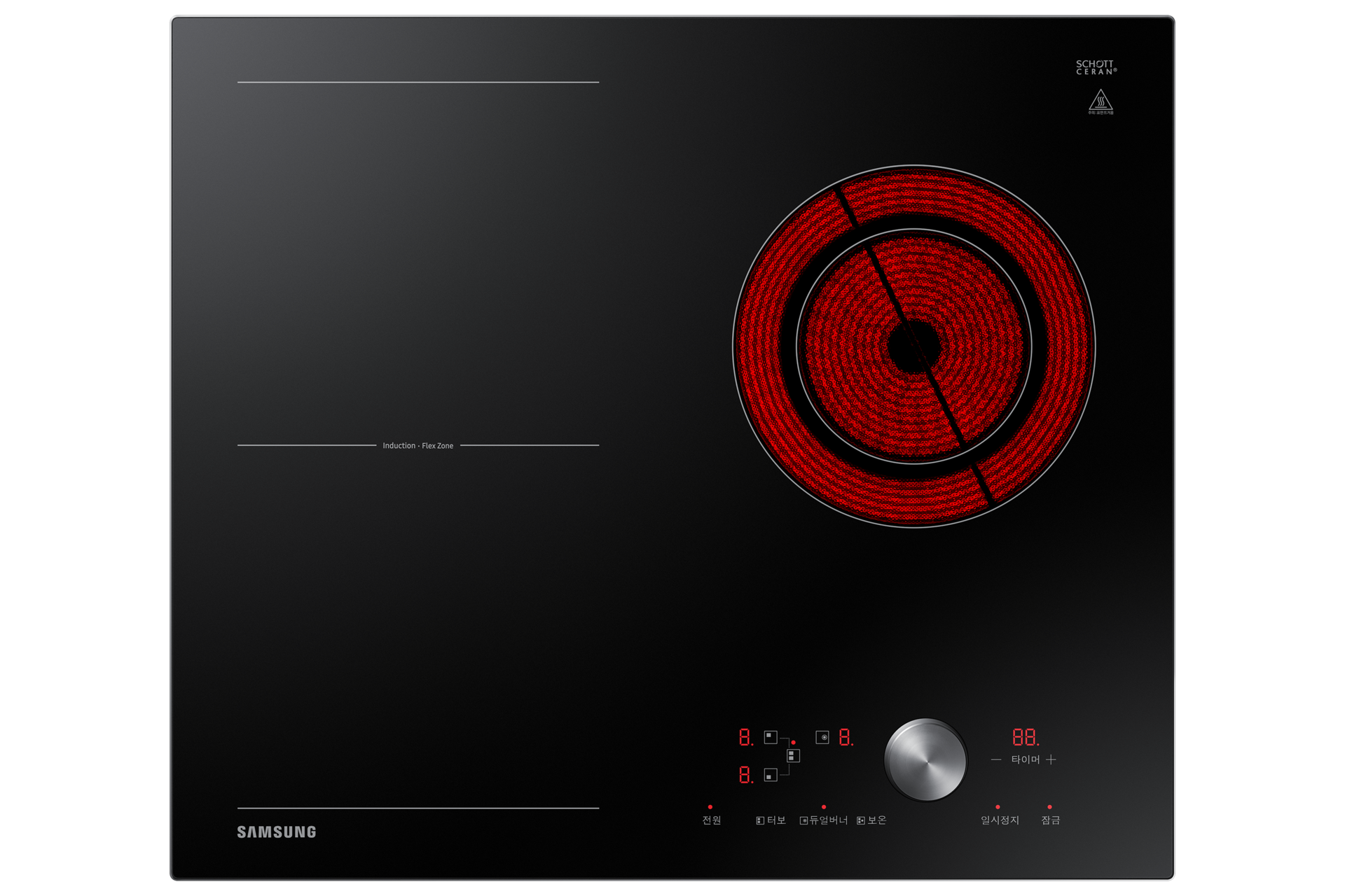 전기레인지 하이브리드 블랙 정면